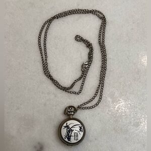 Asian Inspired Pocket Watch Necklace